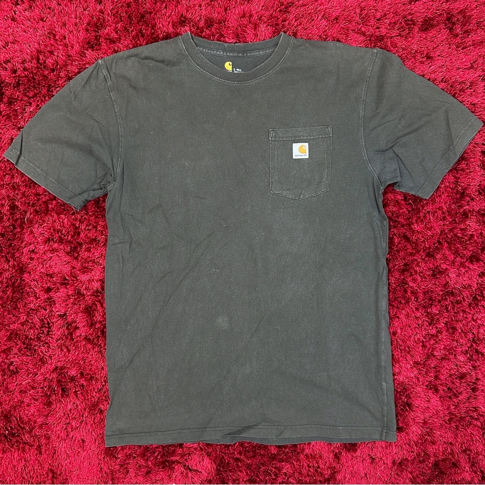 Carhartt Pocket Shirt Dark Olive Green Short Sleeve Large Tall
